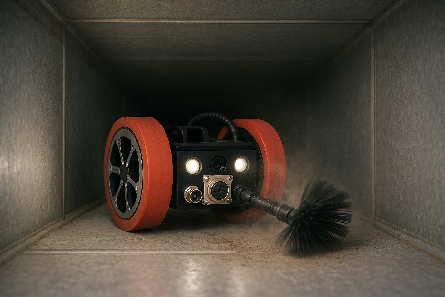 Robot Airbot ONE Nettoyant L’intérieur D’un Conduit De Ventilation